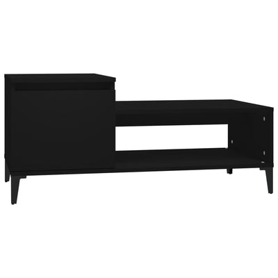 Sohvapöytä musta 100x50x45 cm tekninen puu