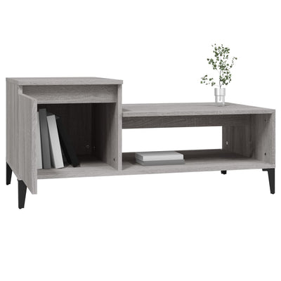 Sohvapöytä harmaa Sonoma 100x50x45 cm tekninen puu