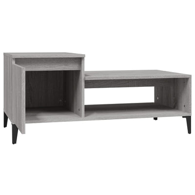Sohvapöytä harmaa Sonoma 100x50x45 cm tekninen puu