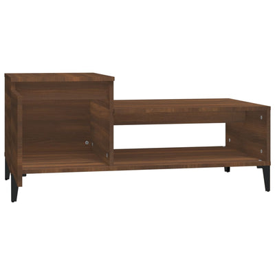 Sohvapöytä ruskea tammi 100x50x45 cm tekninen puu