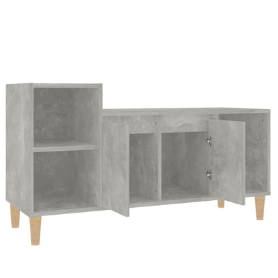 TV-taso betoninharmaa 100x35x55 cm tekninen puu