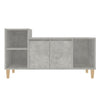 TV-taso betoninharmaa 100x35x55 cm tekninen puu