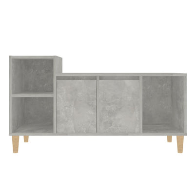 TV-taso betoninharmaa 100x35x55 cm tekninen puu