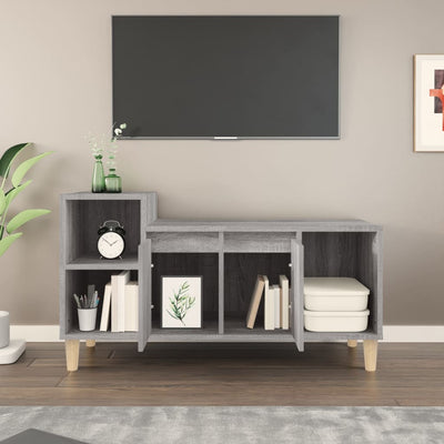 TV-taso harmaa Sonoma 100x35x55 cm tekninen puu