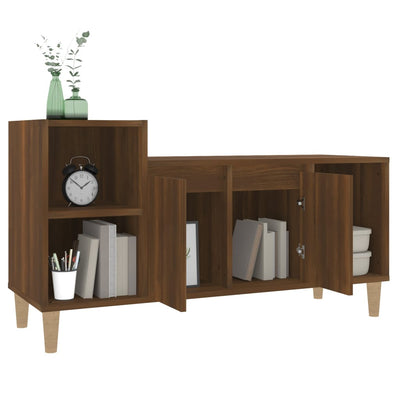 TV-taso ruskea tammi 100x35x55 cm tekninen puu