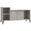 TV-taso betoninharmaa 100x35x55 cm tekninen puu