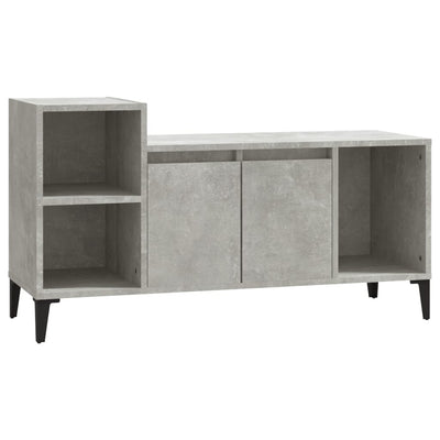 TV-taso betoninharmaa 100x35x55 cm tekninen puu