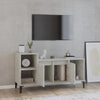 TV-taso betoninharmaa 100x35x55 cm tekninen puu