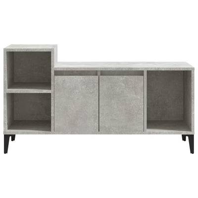 TV-taso betoninharmaa 100x35x55 cm tekninen puu