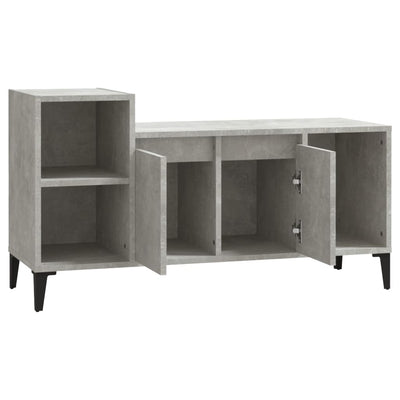 TV-taso betoninharmaa 100x35x55 cm tekninen puu