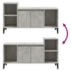 TV-taso betoninharmaa 100x35x55 cm tekninen puu