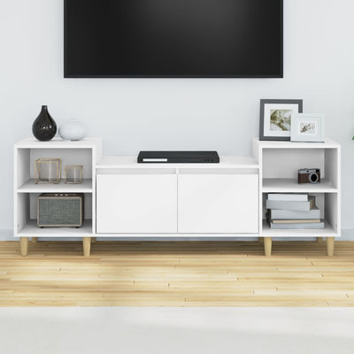 TV-taso valkoinen 160x35x55 cm tekninen puu