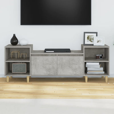 TV-taso betoninharmaa 160x35x55 cm tekninen puu