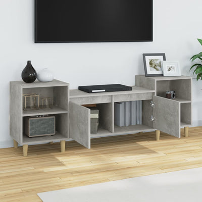 TV-taso betoninharmaa 160x35x55 cm tekninen puu
