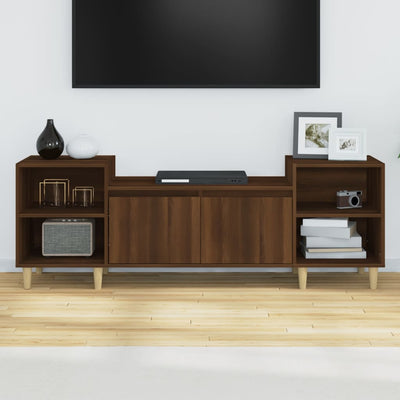 TV-taso ruskea tammi 160x35x55 cm tekninen puu