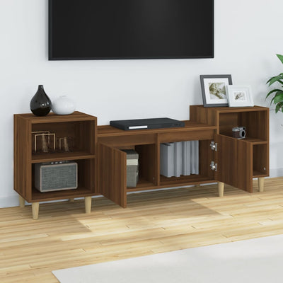 TV-taso ruskea tammi 160x35x55 cm tekninen puu