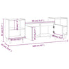 TV-taso ruskea tammi 160x35x55 cm tekninen puu