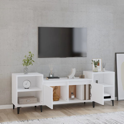 TV-taso valkoinen 160x35x55 cm tekninen puu