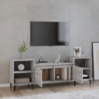 TV-taso harmaa Sonoma 160x35x55 cm tekninen puu