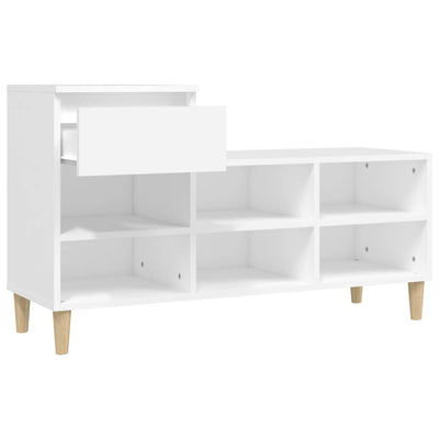 Kenkäkaappi valkoinen 102x36x60 cm tekninen puu