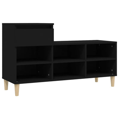 Kenkäkaappi musta 102x36x60 cm tekninen puu