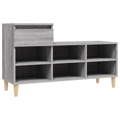 Kenkäkaappi harmaa Sonoma 102x36x60 cm tekninen puu