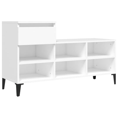 Kenkäkaappi valkoinen 102x36x60 cm tekninen puu