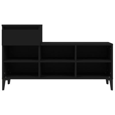 Kenkäkaappi musta 102x36x60 cm tekninen puu