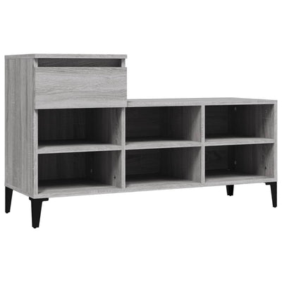 Kenkäkaappi harmaa Sonoma 102x36x60 cm tekninen puu