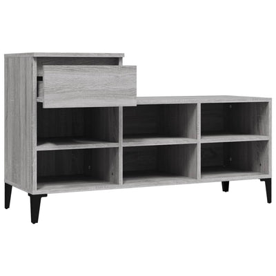 Kenkäkaappi harmaa Sonoma 102x36x60 cm tekninen puu