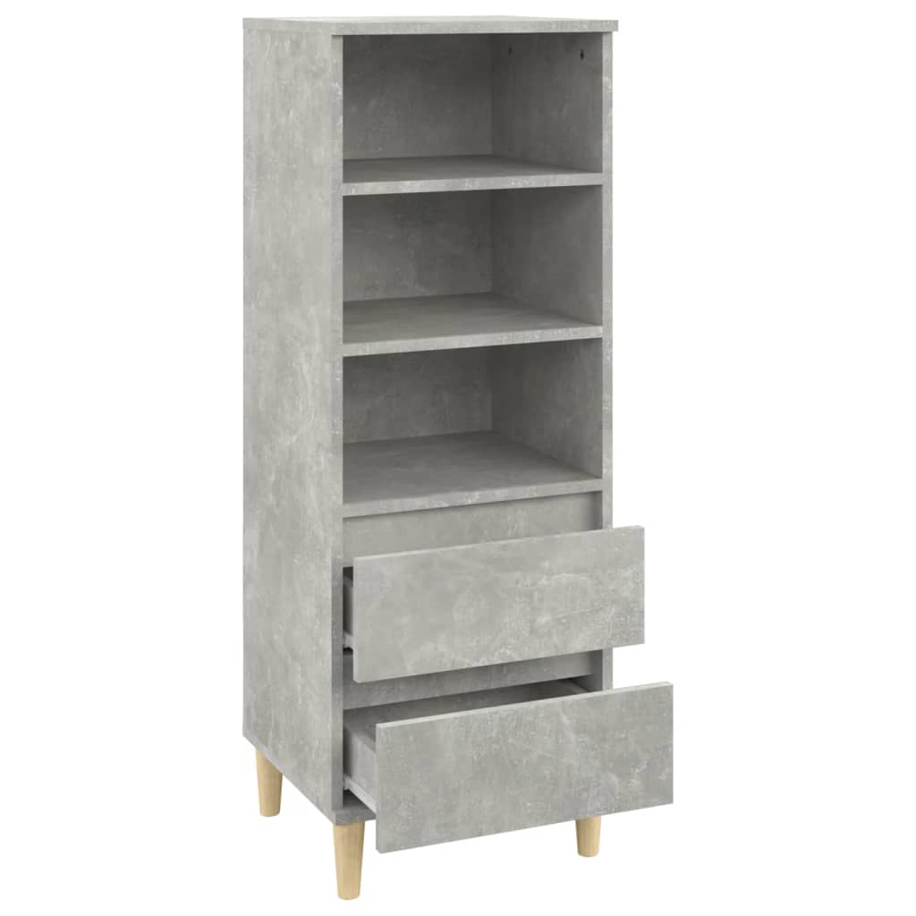 Betoninharmaa kaappi Pazona 40x36x110cm (puinen)