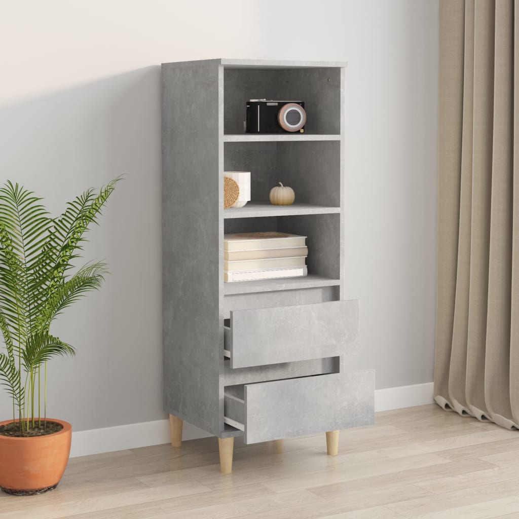 Betoninharmaa kaappi Pazona 40x36x110cm (puinen)