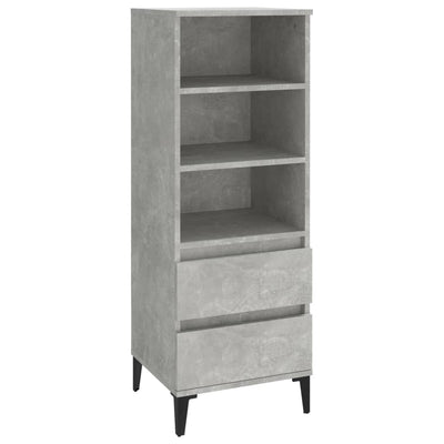 Kaappi betoninharmaa 40x36x110 cm tekninen puu
