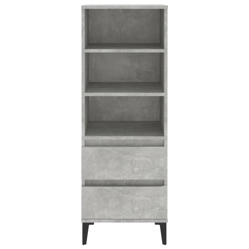 Betoninharmaa kaappi Carolee 40x36x110cm (puinen)