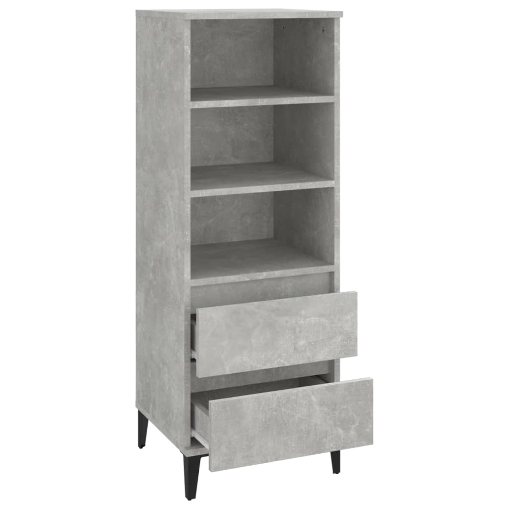 Betoninharmaa kaappi Carolee 40x36x110cm (puinen)