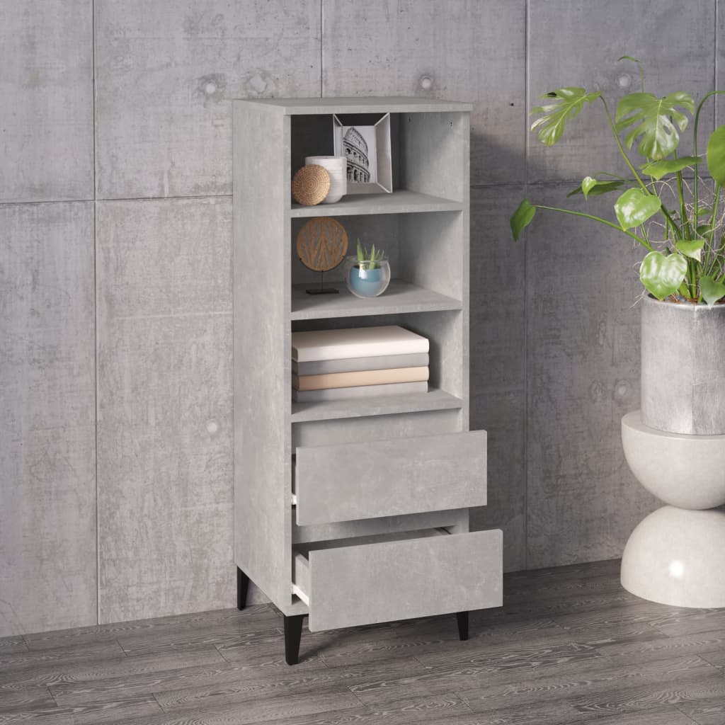 Betoninharmaa kaappi Carolee 40x36x110cm (puinen)