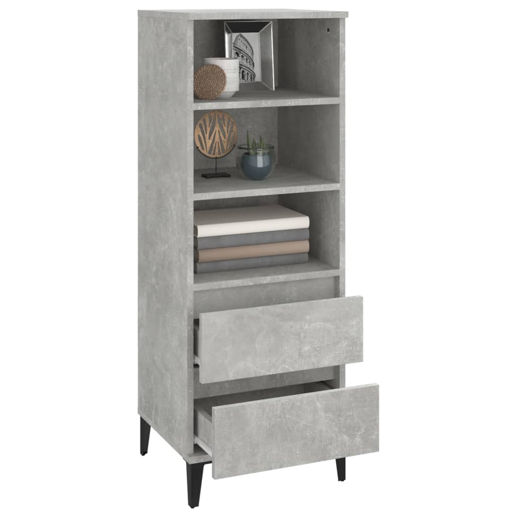 Betoninharmaa kaappi Carolee 40x36x110cm (puinen)