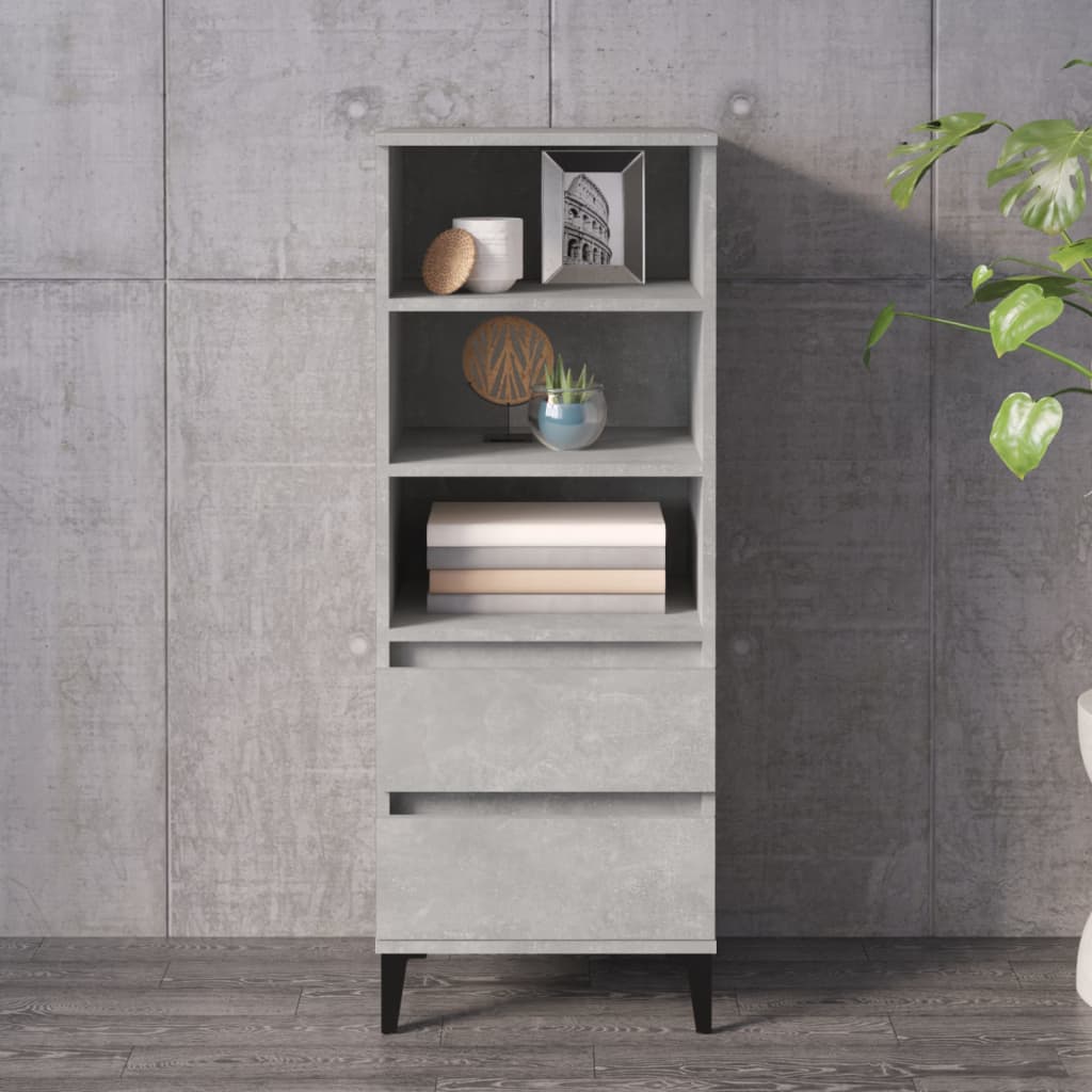 Betoninharmaa kaappi Carolee 40x36x110cm (puinen)