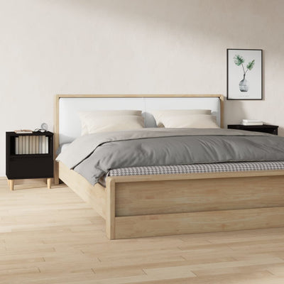 Musta yöpöydät Metaxula 40x35x50cm (2 kpl)