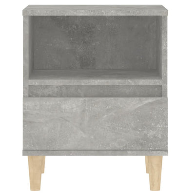 Yöpöydät 2 kpl betoninharmaa 40x35x50 cm