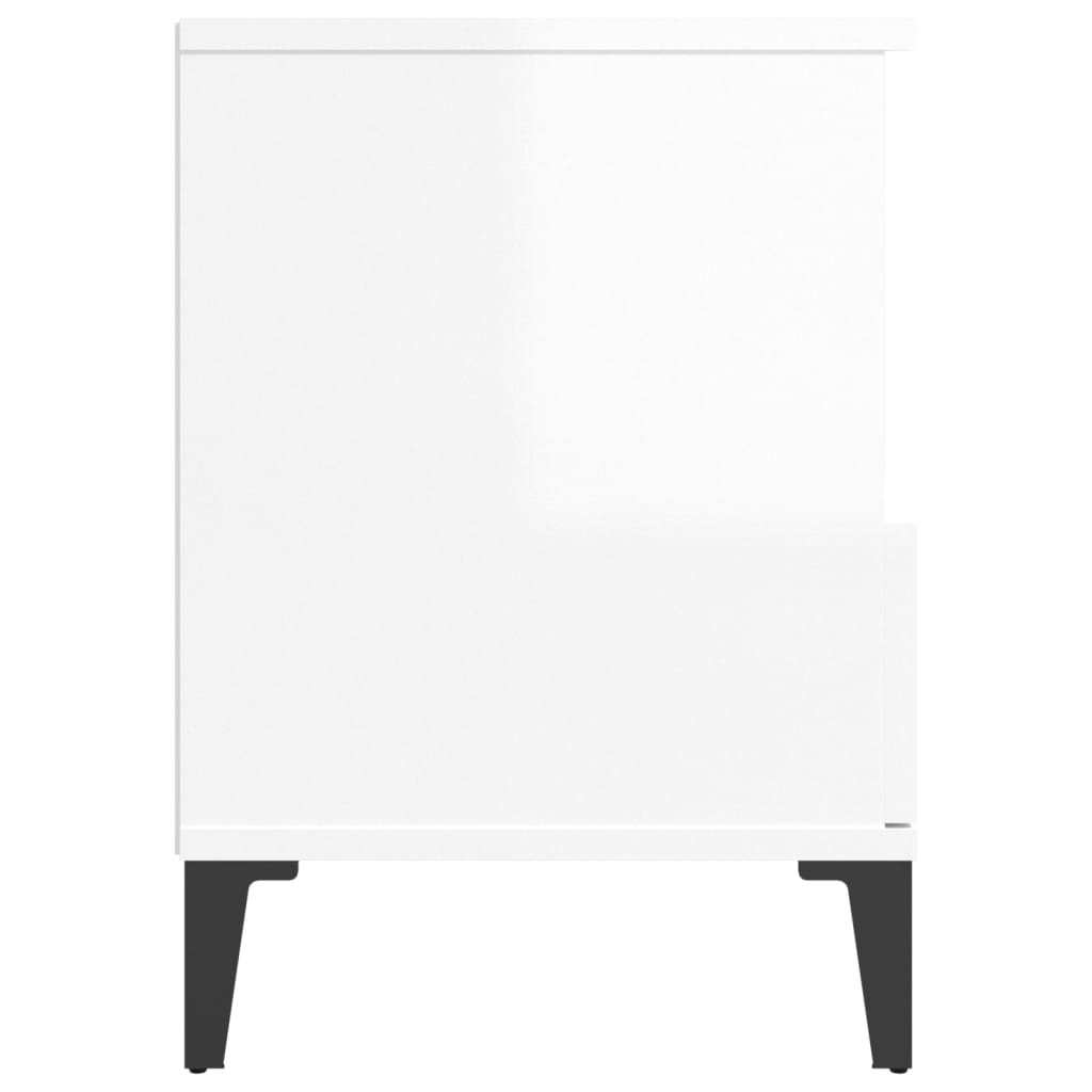 Valkoiset yöpöydät Lainici 40x35x50cm (2 kpl)