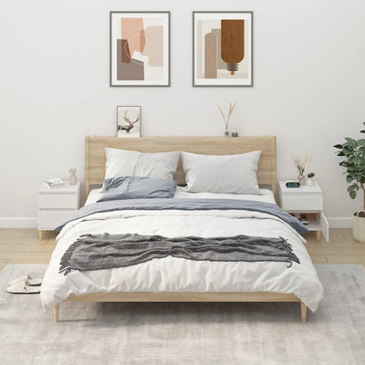 Valkoinen yöpöydät Mircur 40x35x50cm (2 kpl)