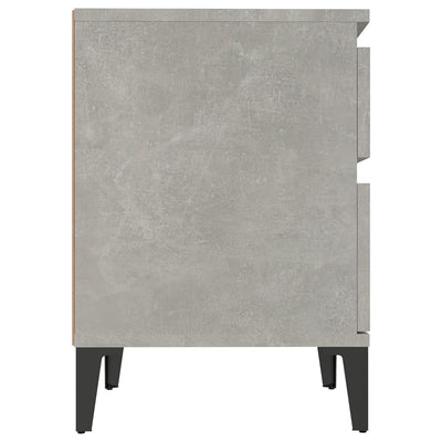 Yöpöydät 2 kpl betoninharmaa 40x35x50 cm