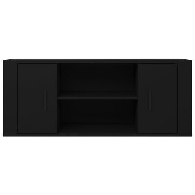 TV-taso musta 100x35x40 cm tekninen puu