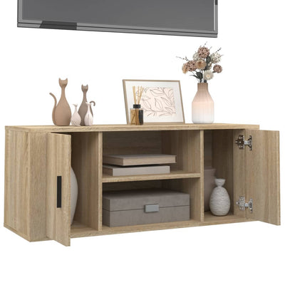 TV-taso Sonoma-tammi 100x35x40 cm tekninen puu