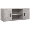 TV-taso betoninharmaa 100x35x40 cm tekninen puu