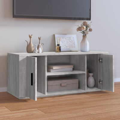 TV-taso harmaa Sonoma 100x35x40 cm tekninen puu