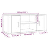 TV-taso ruskea tammi 100x35x40 cm tekninen puu