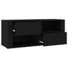 TV-taso musta 100x35x40 cm tekninen puu