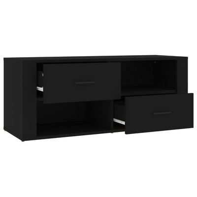 TV-taso musta 100x35x40 cm tekninen puu